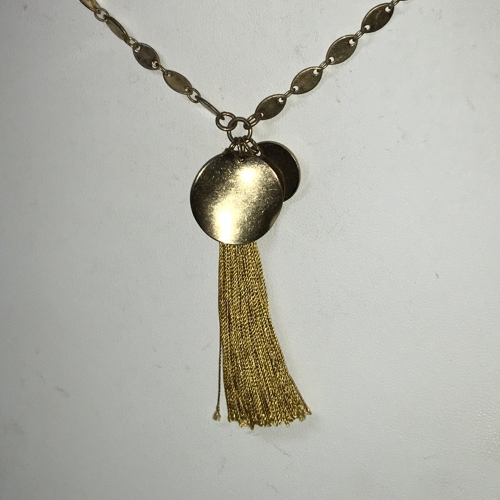 Hope Ave necklace with copper color tassel